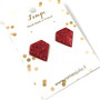 LEMPI-korvanapit, Timantti (punainen glitter)