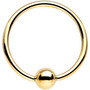 Lävistysrengas BCR TITANIUM GOLDLINE PREMIUM (4mm Ball)