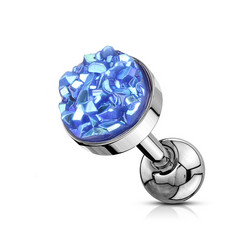 Rustokoru/traguskoru, Druzy Stone in Blue