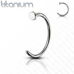 Nenäkoru, nenärengas Nose Hoop Titanium (0,8mm/kaksi kokoa)