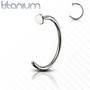 Nenäkoru, nenärengas Nose Hoop Titanium (0,8mm/kaksi kokoa)