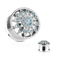 Plugi 14mm, Crystal Paved Flower