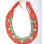 Kaulakoru/ATOLL-PALME,  Beads Collar in Coral
