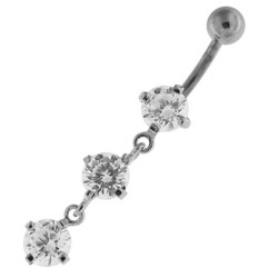Hopeinen napakoru kirurginteräsvarrella, Classic Zirconia