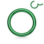 Lävistysrengas, Hinged Segment Ring in Green 1,2mm/useita kokoja