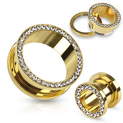 Tunneli 5mm, Multi Gemmed Gold