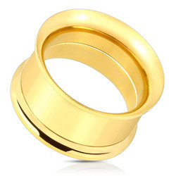 Tunneli 8mm, Double Flared Screw-Fit Gold