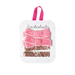 Hiuskoru/pinni, Rockahula KIDS|Velvet and Glitter Clips Gold