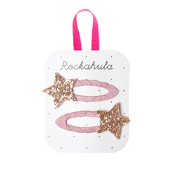 Hiuskoru/pinni, Rockahula KIDS|Bedazzle Glitter Star Clips Pink