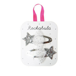 Hiuskoru/pinni, Rockahula KIDS|Shooting Star Glitter Clips Silver