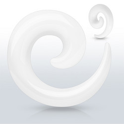 Venytyskoru 2mm, Acrylic Spiral in White