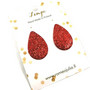 LEMPI-korvanapit, Pisara XL (punainen glitter)