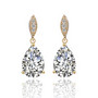 Juhlakorvakorut, ROMANCE/Graceful Teardrop Earrings with CZ (G)