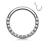 Lävistysrengas, High Quality Front Facing Hinged Rings with CZ