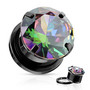 Plugi 10mm, Zircon Prong Set with AB CZ in Black