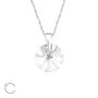 Hopeinen kaulakoru, LA CRYSTALE, Round Clear Crystal