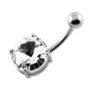 Titaaninen napakoru|Säihkyvä pyöreäkivinen Cubic Zirconia napakoru