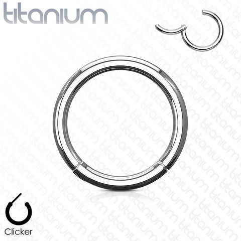 Lävistysrengas, 1,2mm Implant Grade Titanium Hinged Segment Rings