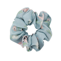 Donitsi/Scrunchie|SUGAR SUGAR, L. Blue Flower-kukkakuvioinen scrunchie