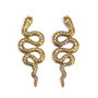 Statement-korvakorut, Large Snake Earrings in Gold