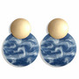 Korvakorut, Simple Blue Marble Earrings