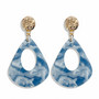Korvakorut, Modern Blue Marble Earrings