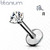 Rustokoru/traguskoru, Titanium Round Large 4mm CZ