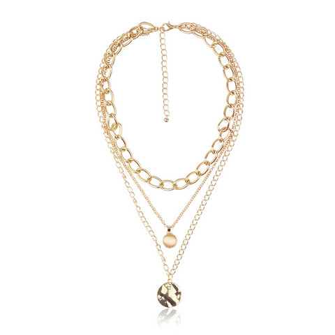Kerroskaulakoru, FRENCH RIVIERA|Stylish Layer Necklace in Gold