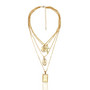 Kerroskaulakoru, FRENCH RIVIERA|Like a Prayer Layer Necklace in Gold