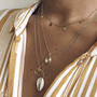 Kerroskaulakoru, FRENCH RIVIERA|Delicate Seashell Necklace in Gold