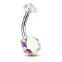 Napakoru, Prong Set Round CZ in AB Clear