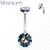 Napakoru,Titanium Prong Set Round CZ in Multicolor