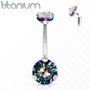 Napakoru,Titanium Prong Set Round CZ in Multicolor