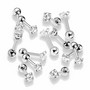 Rustokoru/traguskoru, Clear CZ Surgical Steel Barbell (6mm)