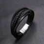 Keinonahkainen rannekoru, Multilayer Black Faux Leather Bracelet