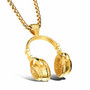 Kirurginteräsriipus, XL Streetstyle Headphone Necklace in Gold