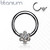 Lävistysrengas, Implant Grade Titanium Ring with CZ Flower