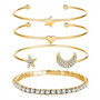 Rannekorusetti, FRENCH RIVIERA|Moon & Stars Gold Bracelets