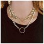 Kerroskaulakoru, FRENCH RIVIERA|Chunky Necklace with Hoops in Gold