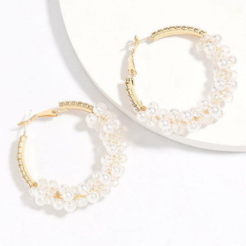 Korvakorut, PAPARAZZI|Romantic Pearl Hoops -helmirenkaat