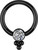 Lävistysrengas, Titanium Cluster with Crystals in Black
