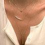 Kerroskaulakoru, FRENCH RIVIERA|Delicate Three Layer Necklace in Gold