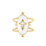 Sormus, BOHM PARIS|Bague Gabrielle dorée blanc -ristisormus