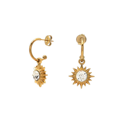 Korvakorut, BOHM PARIS|Boucles Soleil avec cristal Clair