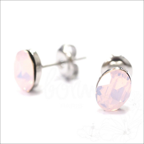Korvakorut, BOHM PARIS|Boucles Sylvie avec cristal rose
