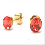 Korvakorut, BOHM PARIS|Boucles Sylvie dorée avec cristal coral