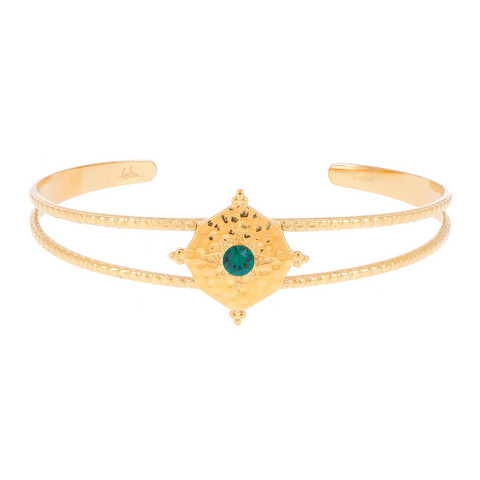 Rannekoru, BOHM PARIS|Bracelet Loulita avec cristal emerald green