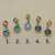 Maskotti/riipus, BOHM PARIS|Lockie Charm Cassy nuances bleues