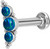 Rustokoru/traguskoru, Medium Titanium Curved Labret with Blue Opal