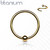 Lävistysrengas 0,8mm, Implant Grade Titanium Bendable Ring in Gold